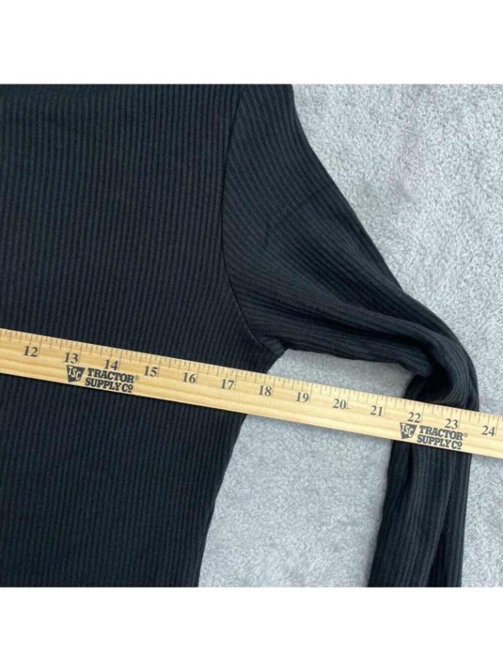 NWT Banana Republic Women's S  Black Ribbed Long Sleeve Knit Top Boat neck P0751 - Picture 6 of 10